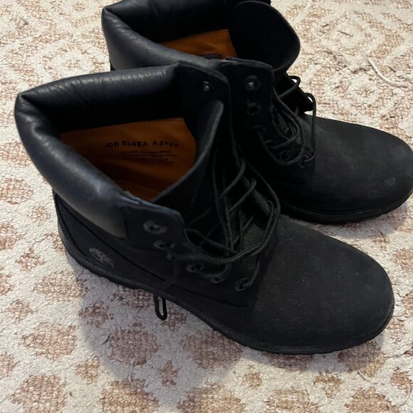 Timberland Black Boots Size 10 - Picture 3 of 5